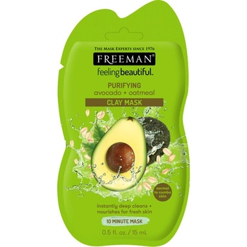 Freeman jílová pleťová maska s avokádem a ovsem Facial Clay Mask Avocado & Oatmeal 15 ml