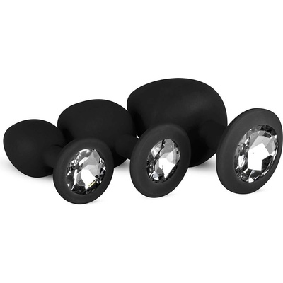 EasyToys Anal Collection Силиконов комплект с диамант - Черен