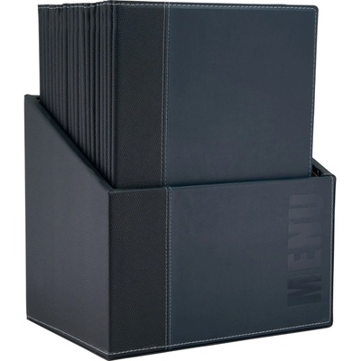 SECURIT Box s jedálnymi lístkami TRENDY, modrá (20 ks)