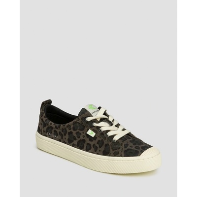 Cariuma OCA Low Black Jaguar Print Suede Sneaker