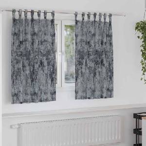 Pure Line Home Кадифени завеси в цвят сив с текстилни гайки (уши), 2 бр. , 140 x 140 см - zalegloto - 41,07 лв