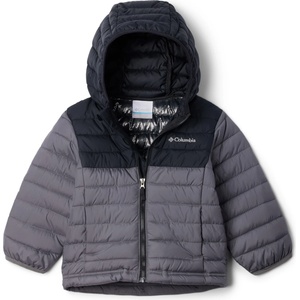 Columbia Детско синтетично яке Columbia Kid's Powder Lite II/2 Hooded Jacket Synthetic jacket - Grey - размер XXS (703-4650-0511)