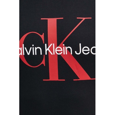 Calvin Klein Jeans Памучна тениска Calvin Klein Jeans в черно с принт J30J320935 (J30J320935)