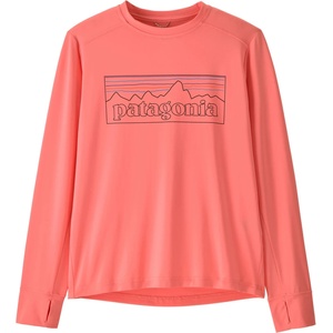 Patagonia Детска спортна тениска Patagonia Kid's L/S Cap SW T-Shirt Sport shirt - P-6 Outline: Pickled Pink - размер XL (704-4467-0515)