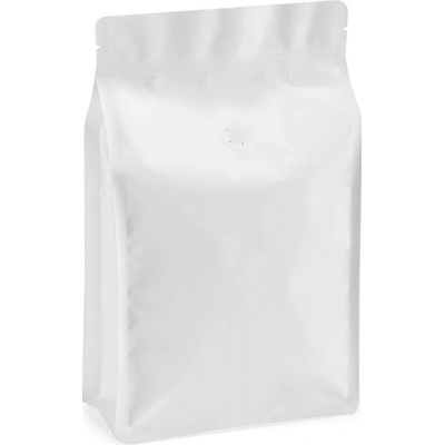 Sáček s plochým dnem |bílý mat| ZIP | ventil obsah 1000g (180 x 300 + 90 mm)