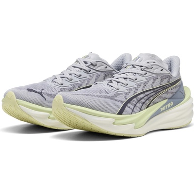 PUMA Дамски маратонки Puma Womens Deviate Nitro 4 Running Shoes - Silver/Green