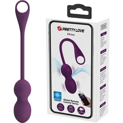 Pretty Love - Elvira dark Purple, 12 vibračných funkcií Mobilná aplikácia na diaľkové ovládanie