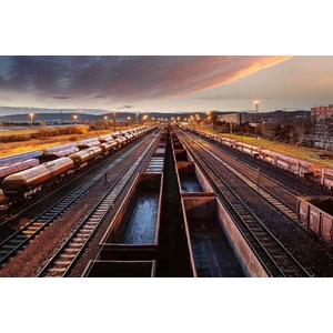 DIMEX ART Флизелинов фототапет железопътна гара 375 x 250 см