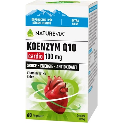 NatureVia Koenzym Q10 Cardio 100 mg 60 kapslí