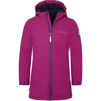 TROLLKIDS Детско софтшел яке Trollkids Girl's Kristiansand Coat Softshell jacket - Plum / Navy - размер 176 (EU) (703-3291-0818)