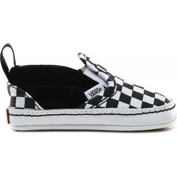 Vans Slip-On V Crib Checker detské letné topánky black/truewhite