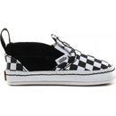 Vans Slip-On V Crib Checker detské letné topánky black/truewhite