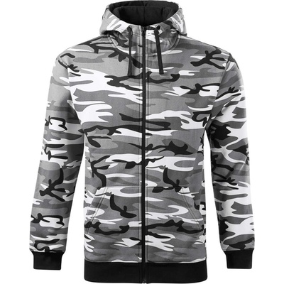 MALFINI Malfini camo zipper c19 / Мъжки камуфлажен суичър с качулка - камуфлажно сив xl (c193216)