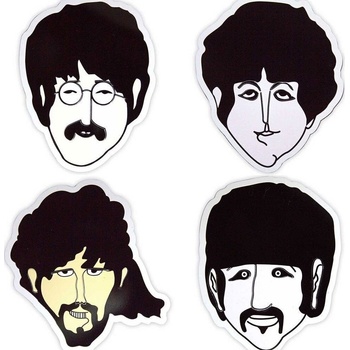 Image 1 of The Beatles Yellow Submarine Heads Embossed Магнит (YSMAGSET02)