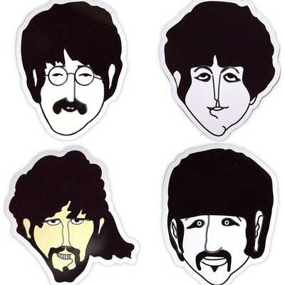 The Beatles Yellow Submarine Heads Embossed Магнит (YSMAGSET02)