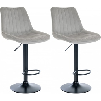 Design-Shop Toni samet Šedá / černá 2 ks