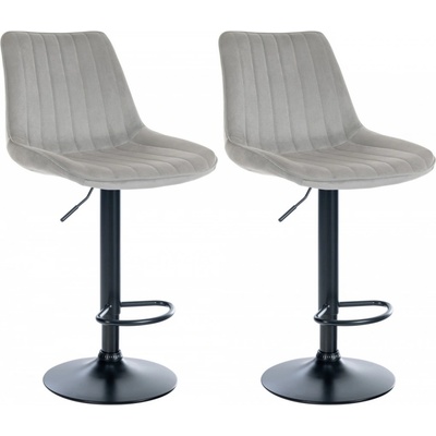 Design-Shop Toni samet Šedá / černá 2 ks