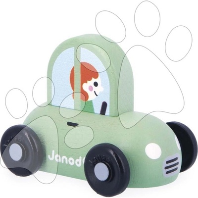 Janod Cross roads auto na tlačení Hatchback zelené J05913