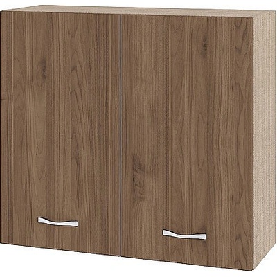 ИРИМ Горен шкаф с две врати и рафт Сити МО-4 мока / орех адмирал 80 см