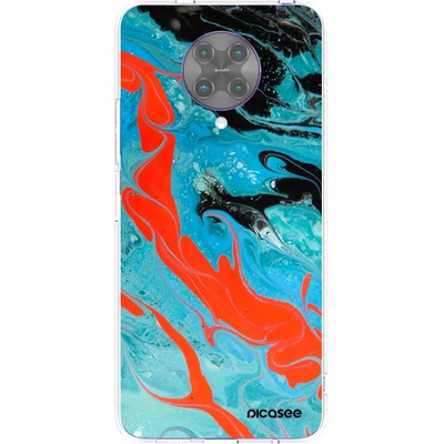 Púzdro Picasee silikónové Xiaomi Poco F2 Pro - Blue Magma čiré