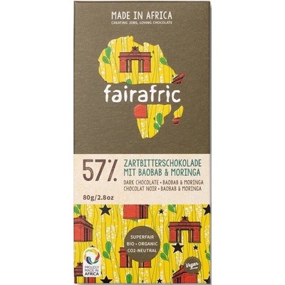 Fairafric hořká s baobabem a moringou Ghana 80 g
