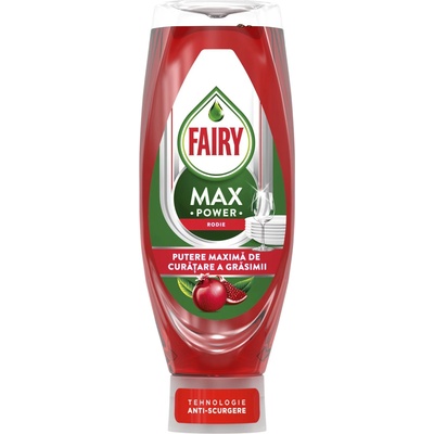 Fairy измиващ препарат за съдове, Max Power, Нар, 730мл