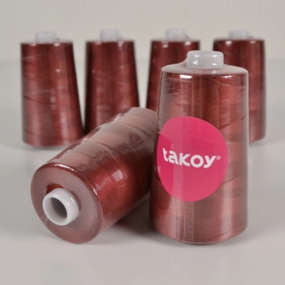 Takoy Overlock / coverlock polyesterová nit TKY 5000 barva červenohnědá