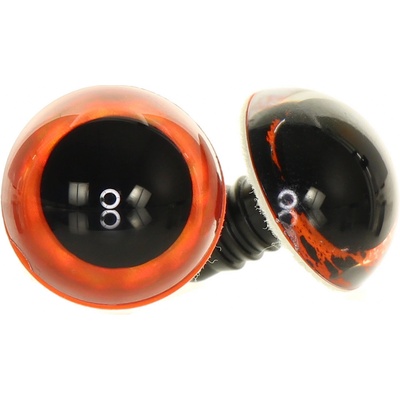 Oči metalické oranžové 16 mm