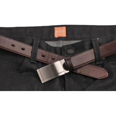 Penny Belts kožený pásek společenský 30-020-5PS-40 tmavě hnědý