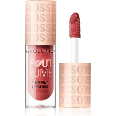 Revolution Beauty Pout Bomb блясък за устни с увеличаващ ефект цвят Melba Warm Peach 4.6ml