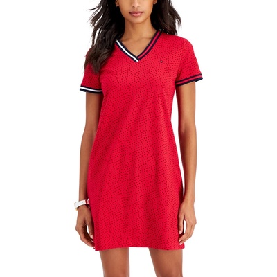 Tommy Hilfiger dámské šaty Dot-Print červené