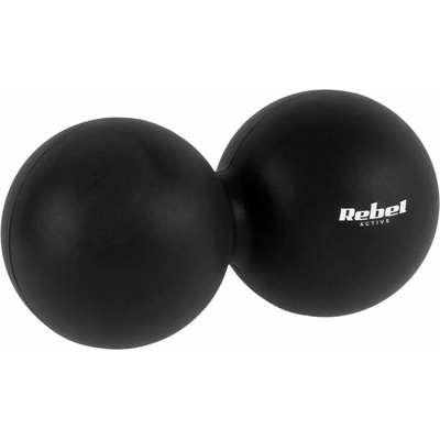 Rebel ACTIVE Dvojitá silikónová loptička Duoball | 6,2 cm, Čierna