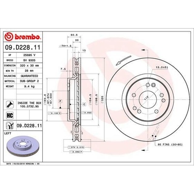 Brzdový kotúč BREMBO 09.D228.11