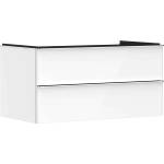 Hansgrohe Xelu Q - Шкафче за умивалник, 50x98x55 см, 2 чекмеджета, лъскаво бяло/хром 54078000 (54078000)