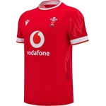 Macron Футболна фланелка Macron Welsh Rugby Union Authentic Home Shirt 2024 Adults - Red/White
