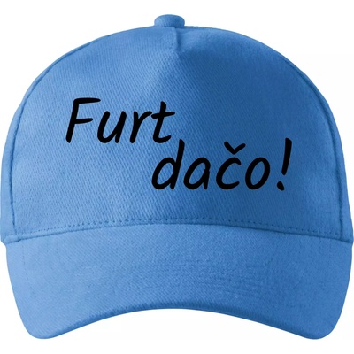 Furt dačo so zahnutým šiltom a látkovou sponou veľkosť Svetlomodrá