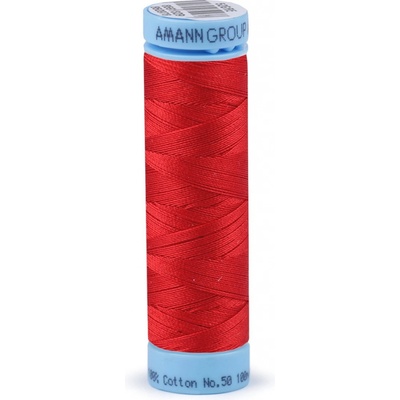Bavlněné nitě 100 m etiketní č. 50 Triana Amann Barva: 0501 True Red