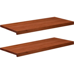 vidaXL Парапети за прозорци 2 бр. Кафяво 100 x 40 x 2 cm Солидно бук (42048282)