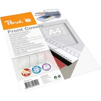 Peach PE-PB100-19 'vazací přední průhledný kryt'(A4, 100 ks, 150 um) 510026