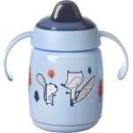 Tommee Tippee SuperStar Неразливаща се чаша с мек накрайник с дръжки 300 мл 6м+, BACSHIELD, синя (Trainer Sippee)