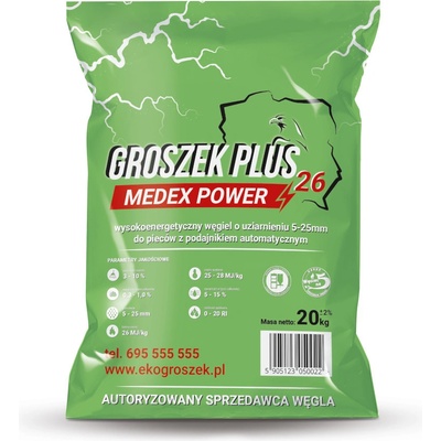 MEDEX Ekohrášok uhlie 20 kg