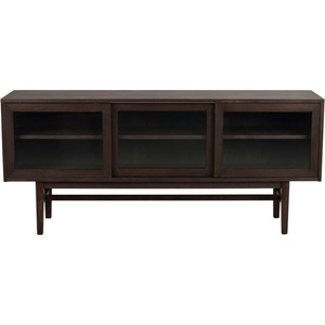 Rowico Кафява витрина от декор от дъб с плъзгащи се врати 170x75 cm Hazelton - Rowico (121154)