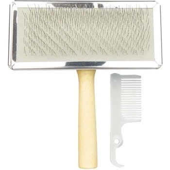 Trixie Soft brush wooden handle metal bristles 11 × 14 cm