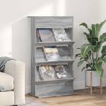 vidaXL Етажерка за списания Сив Сонома 70 x 41 x 126 см (899532)