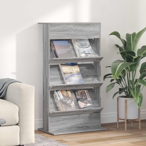 vidaXL Етажерка за списания Сив Сонома 70 x 41 x 126 см (899532)
