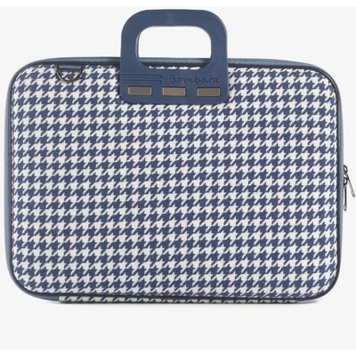 Bombata Чанта за лаптоп Bombata Pied de poule Blue, до 16" (40.64 cm), италиански дизайн, тапицерия от плат, синя (E00842-11)