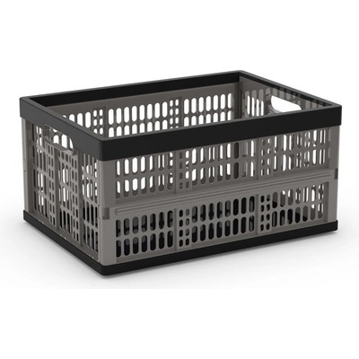KIS Сива пластмасова кутия за съхранение 47, 5x34, 5x23, 5 cm Folding Crate - KIS (237239)