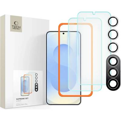 Tech-Protect SUPREME SET 3-PACK закалено защитено стъкло за Galaxy S25+ Plus прозрачно (5906302322220)