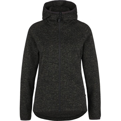 Heber Peak Дамско поларено яке Heber peak Women's CrownHe. II Knit Zip Hoody Fleece jacket - Black Melange - размер 3XL (105-5508-0117)
