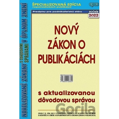 Nový zákon o publikáciách - Epos